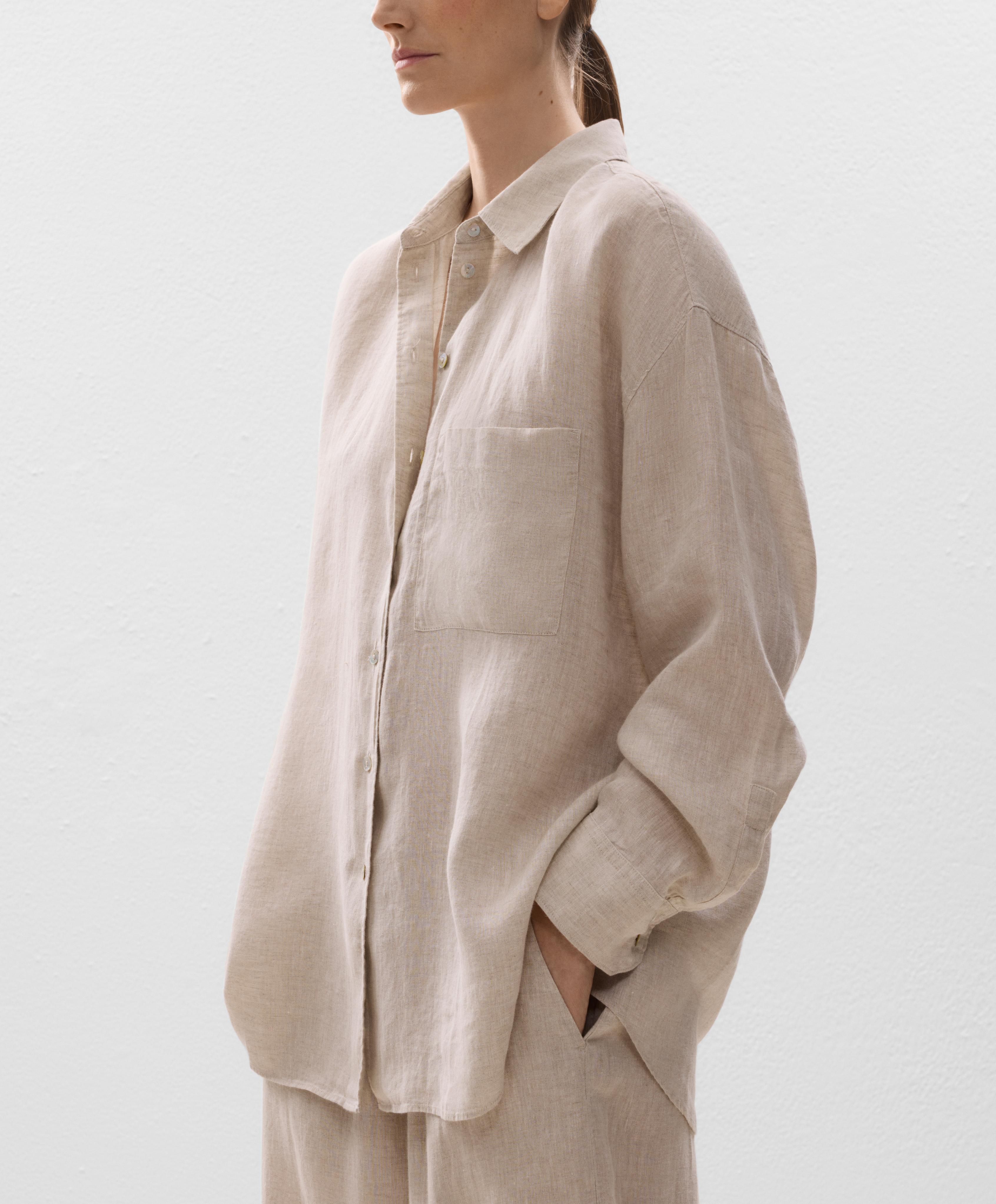 100% linen relaxed shirt