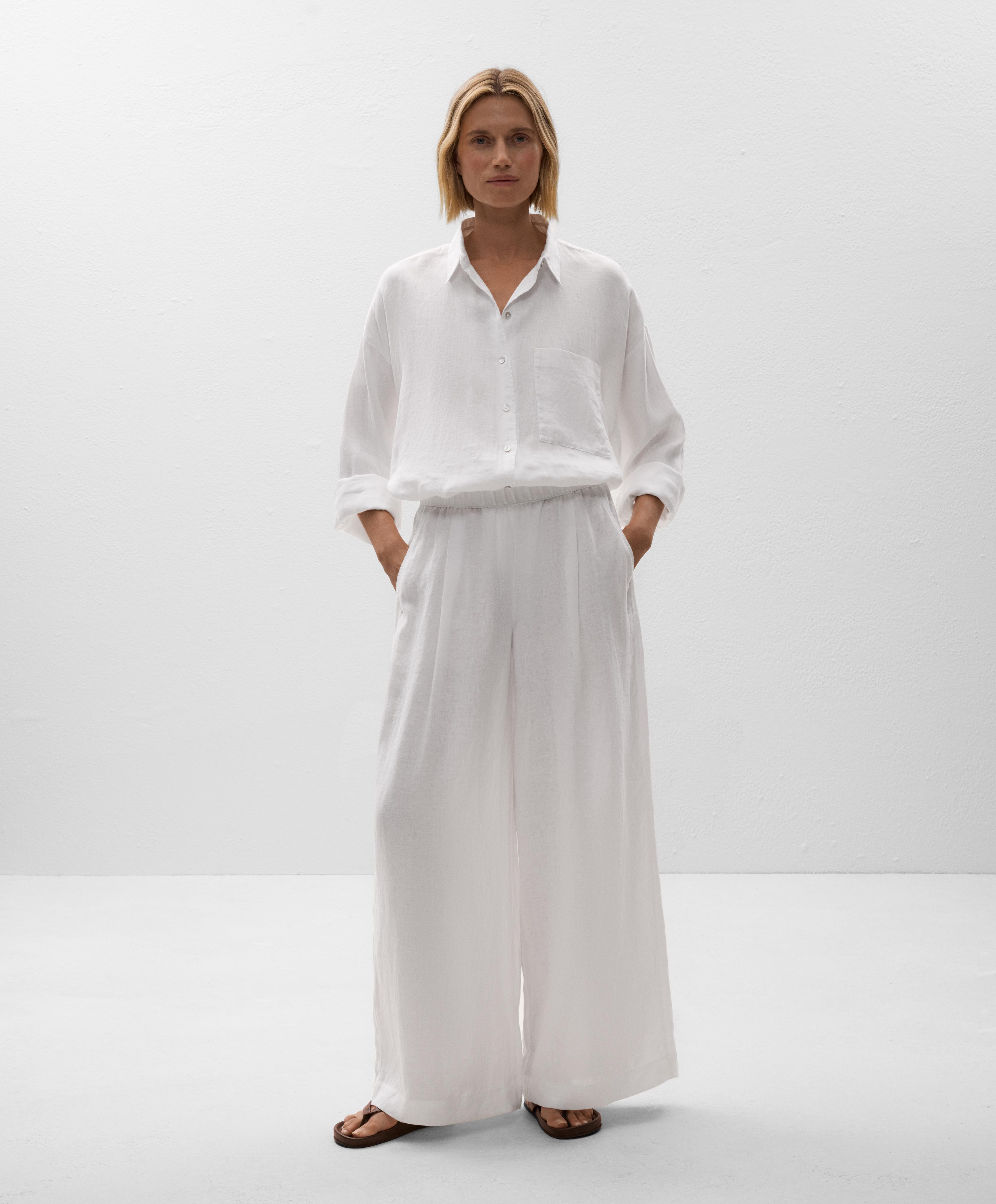 100% linen wide-leg trousers 4 100% linen wide-leg trousers