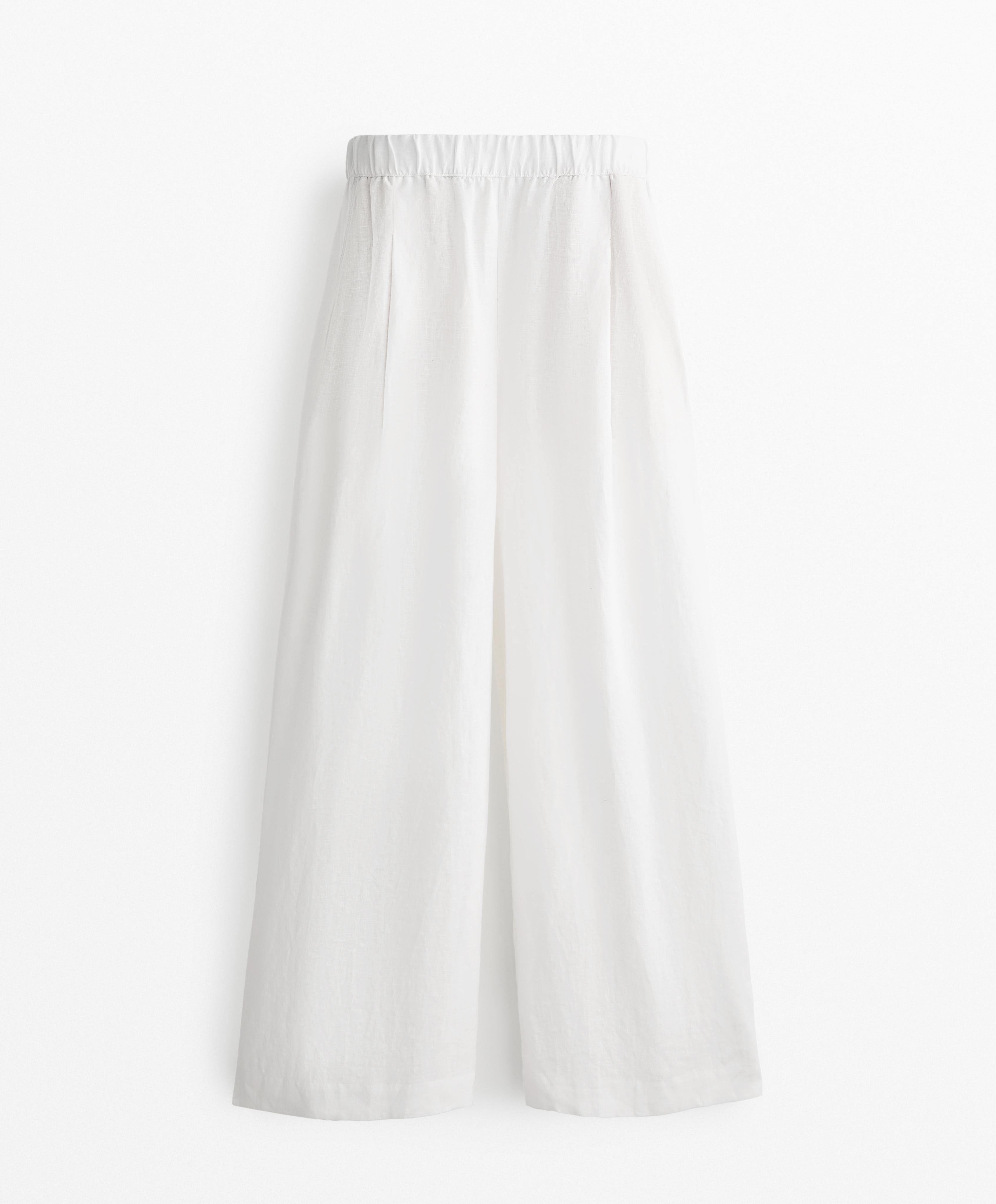 100% linen wide-leg trousers 5 100% linen wide-leg trousers