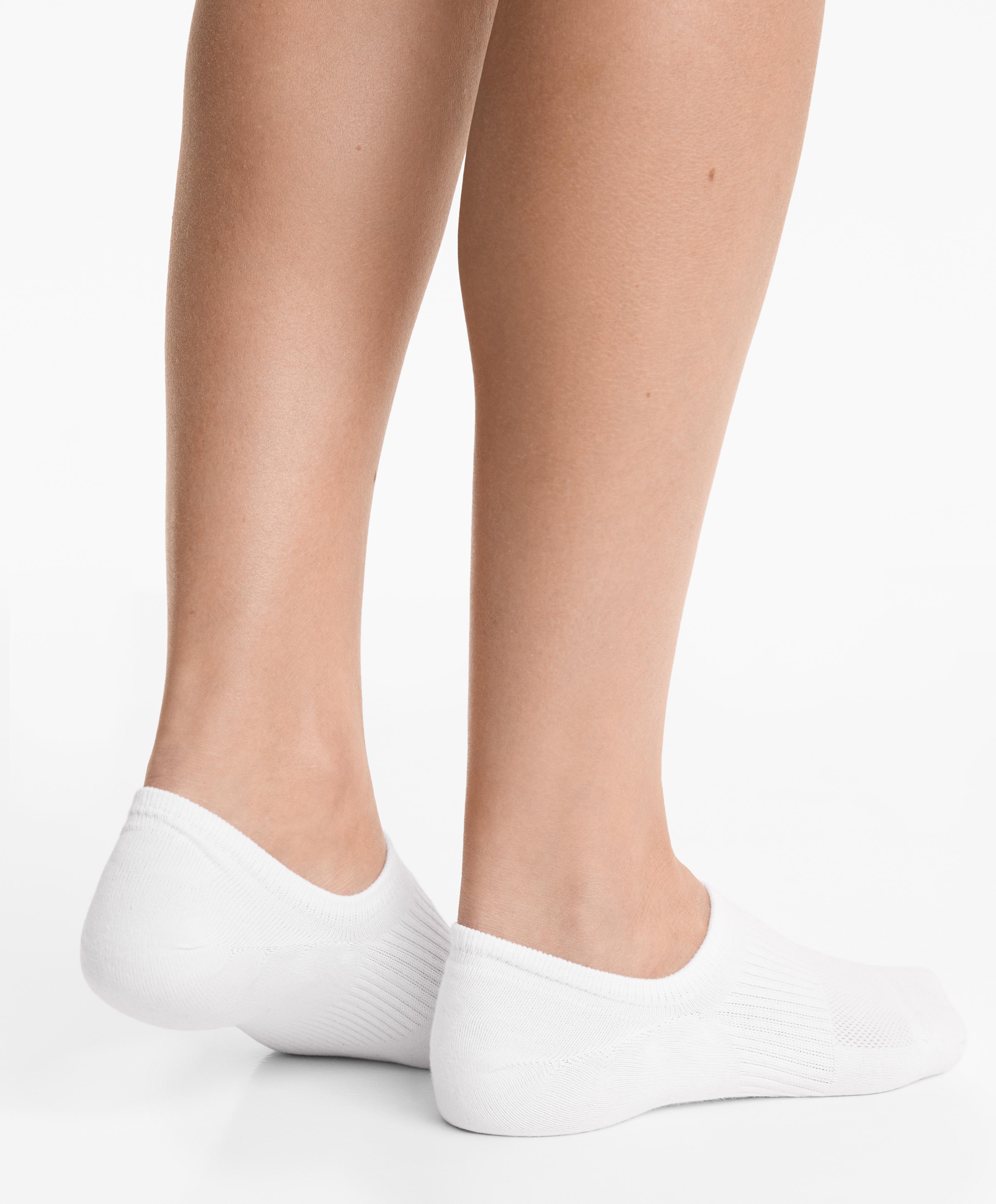 3 pairs of high cut sports cotton blend invisible socks