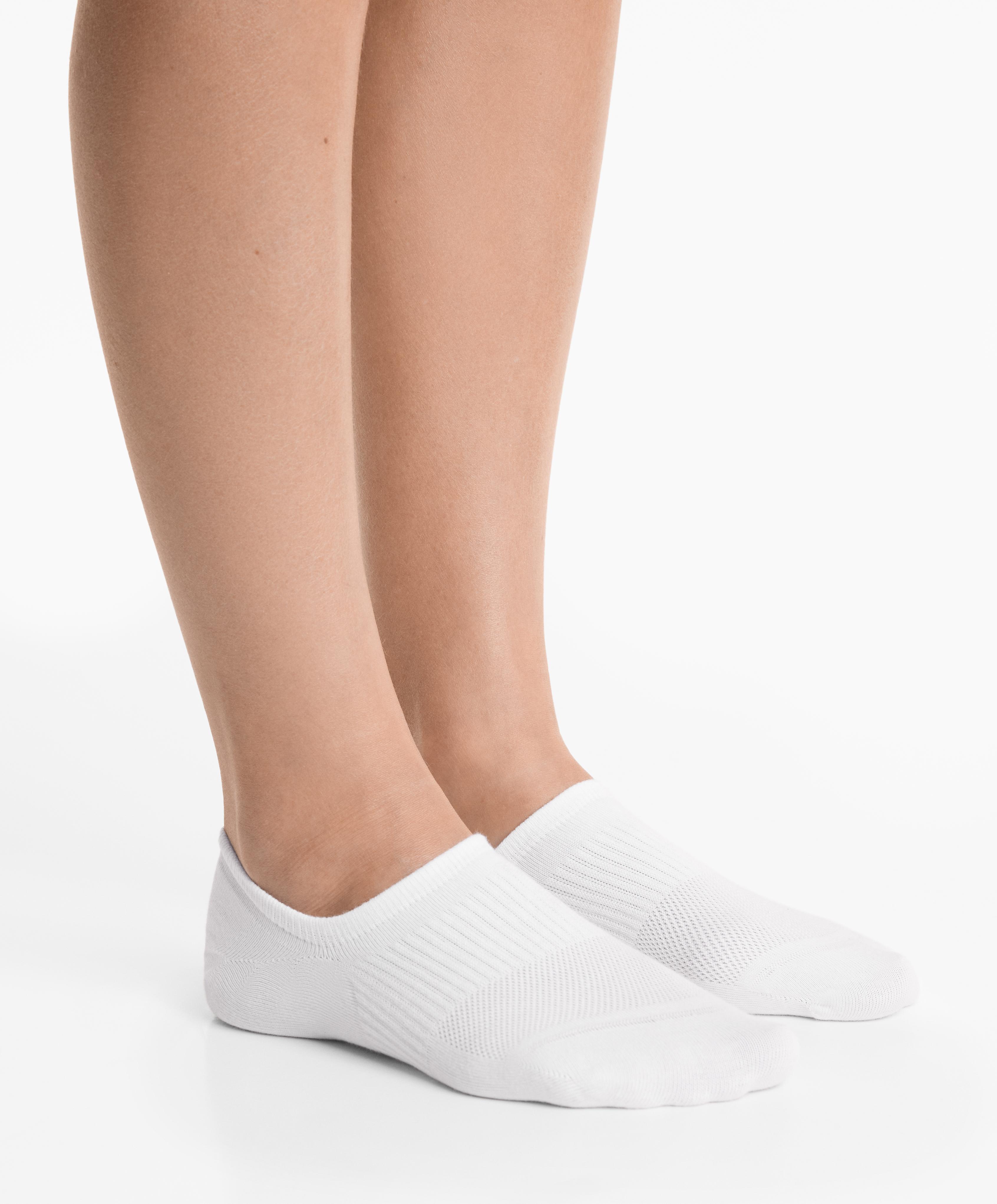 3 pairs of high cut sports cotton blend invisible socks