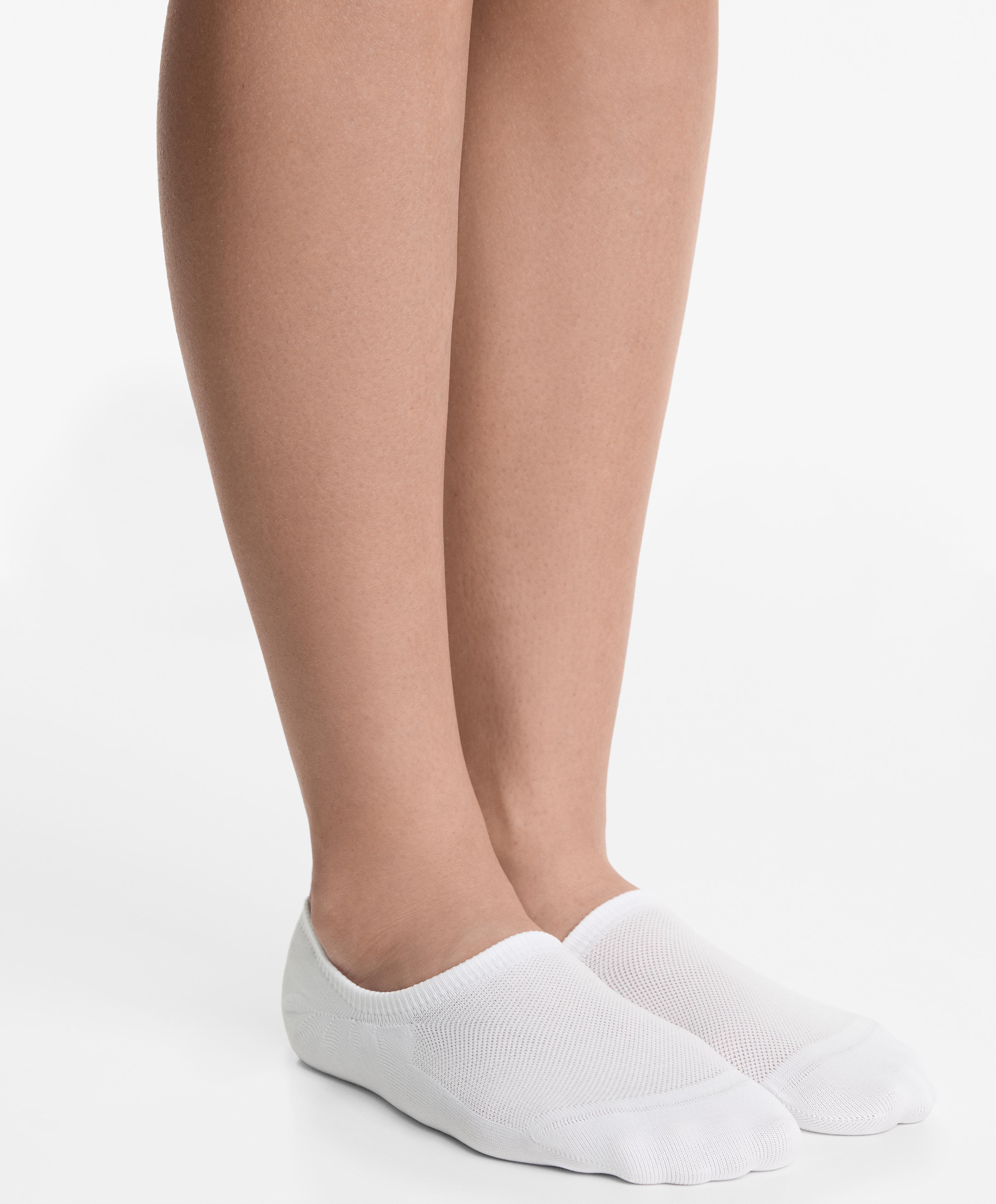 3 pairs of high-cut invisible polyamide blend sports trainer socks
