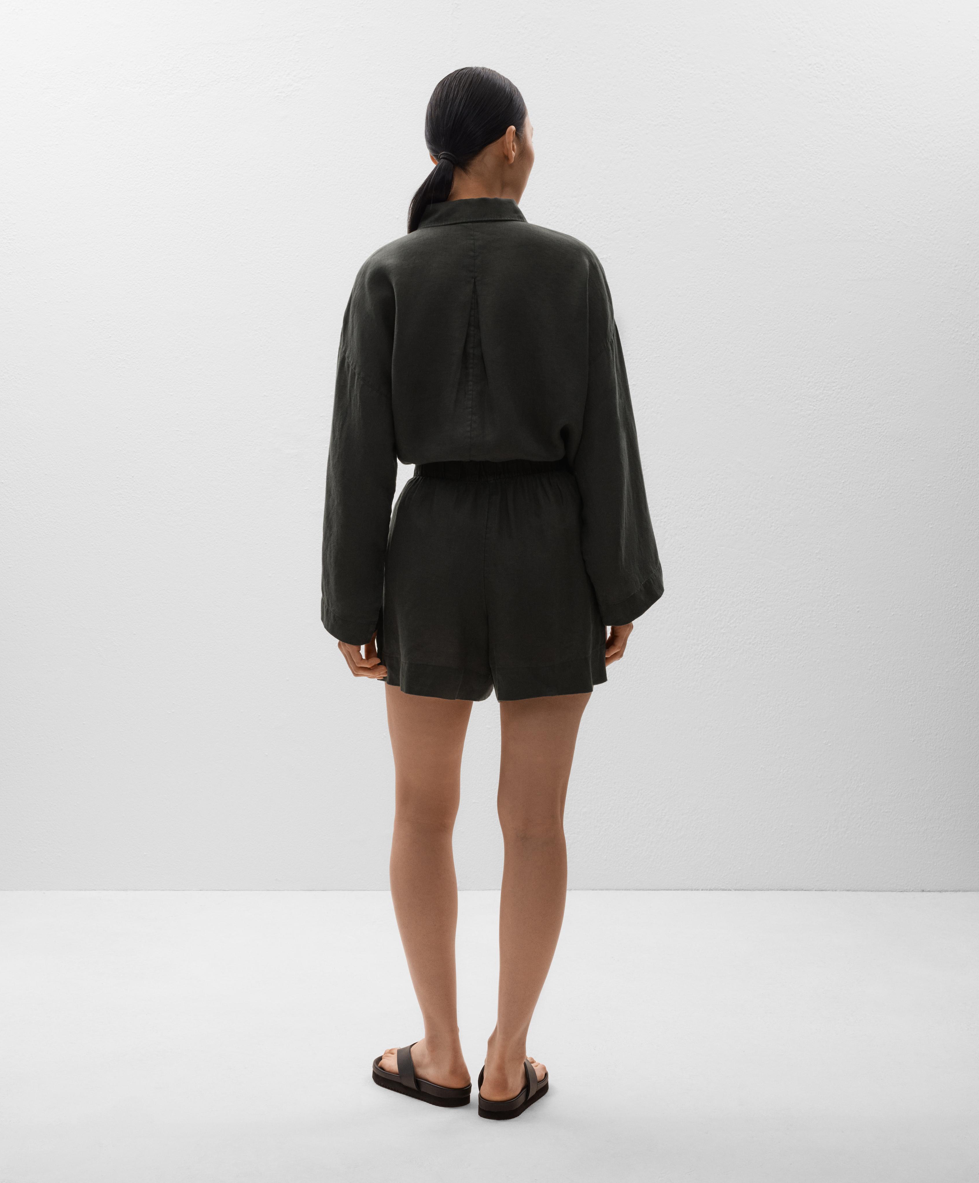 100% linen Bermuda shorts