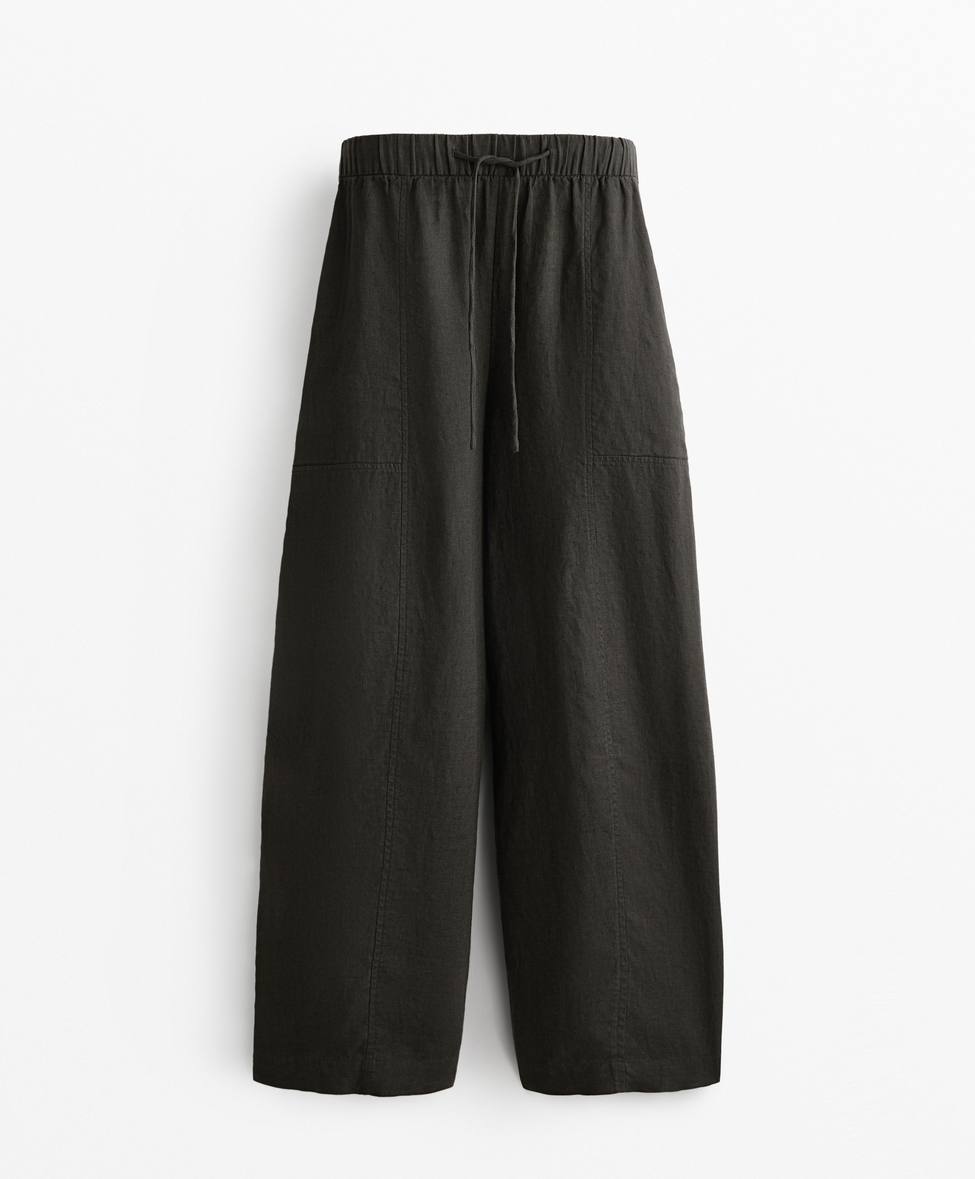 100% Linen Barrel Leg Trousers 6 100% Linen Barrel Leg Trousers