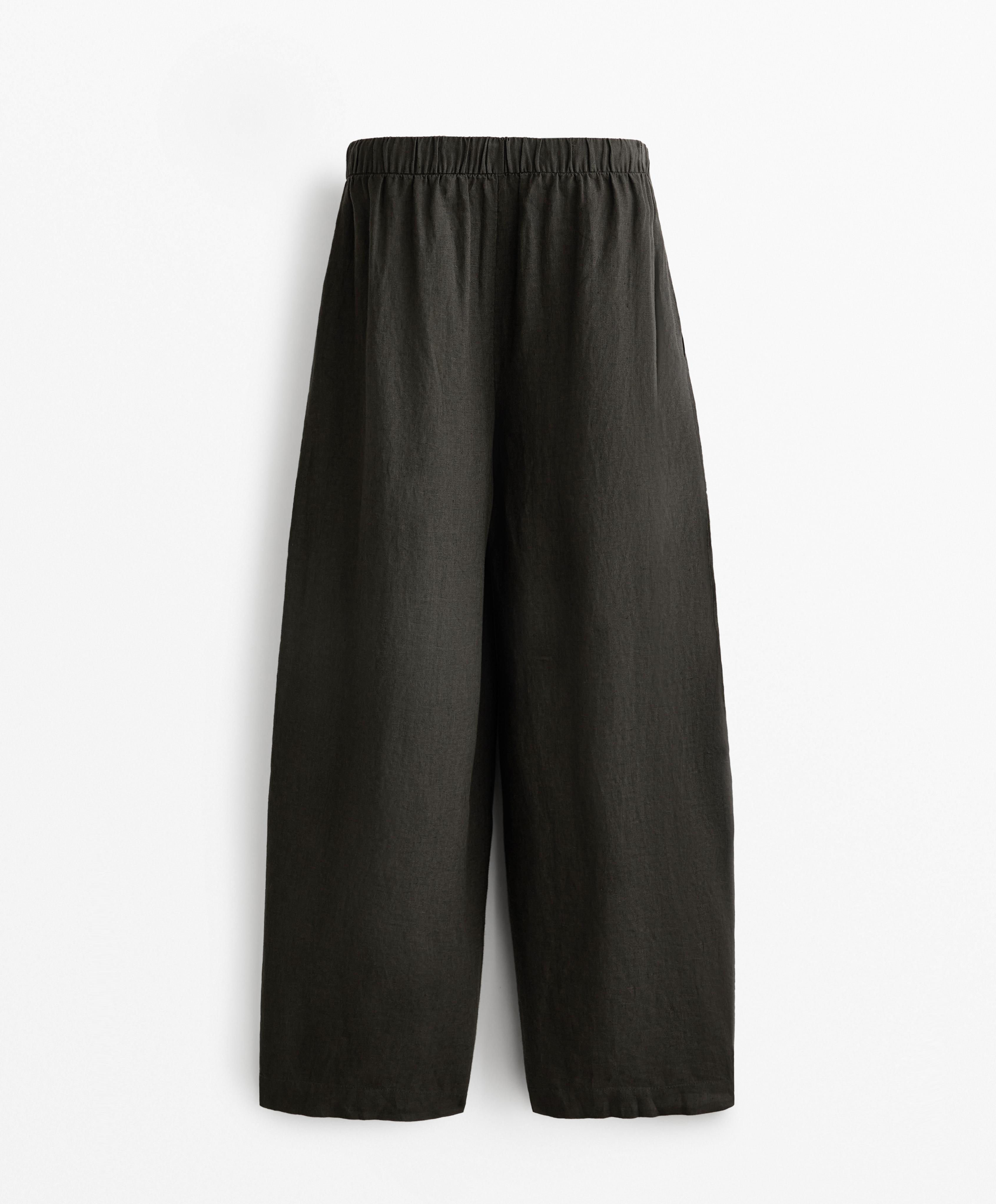 100% Linen Barrel Leg Trousers 7 100% Linen Barrel Leg Trousers