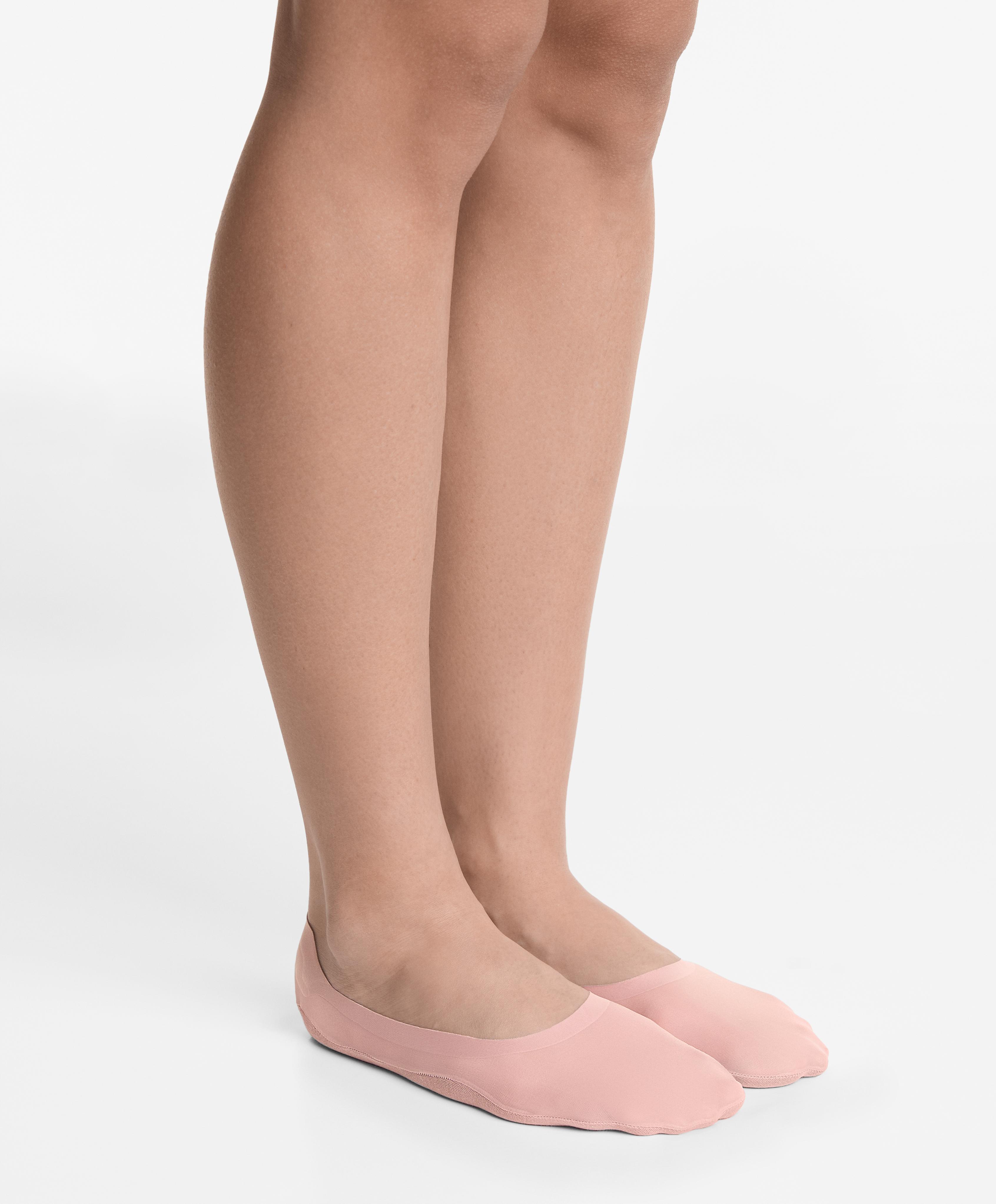 2 pairs of invisible socks with medium cut microfibre