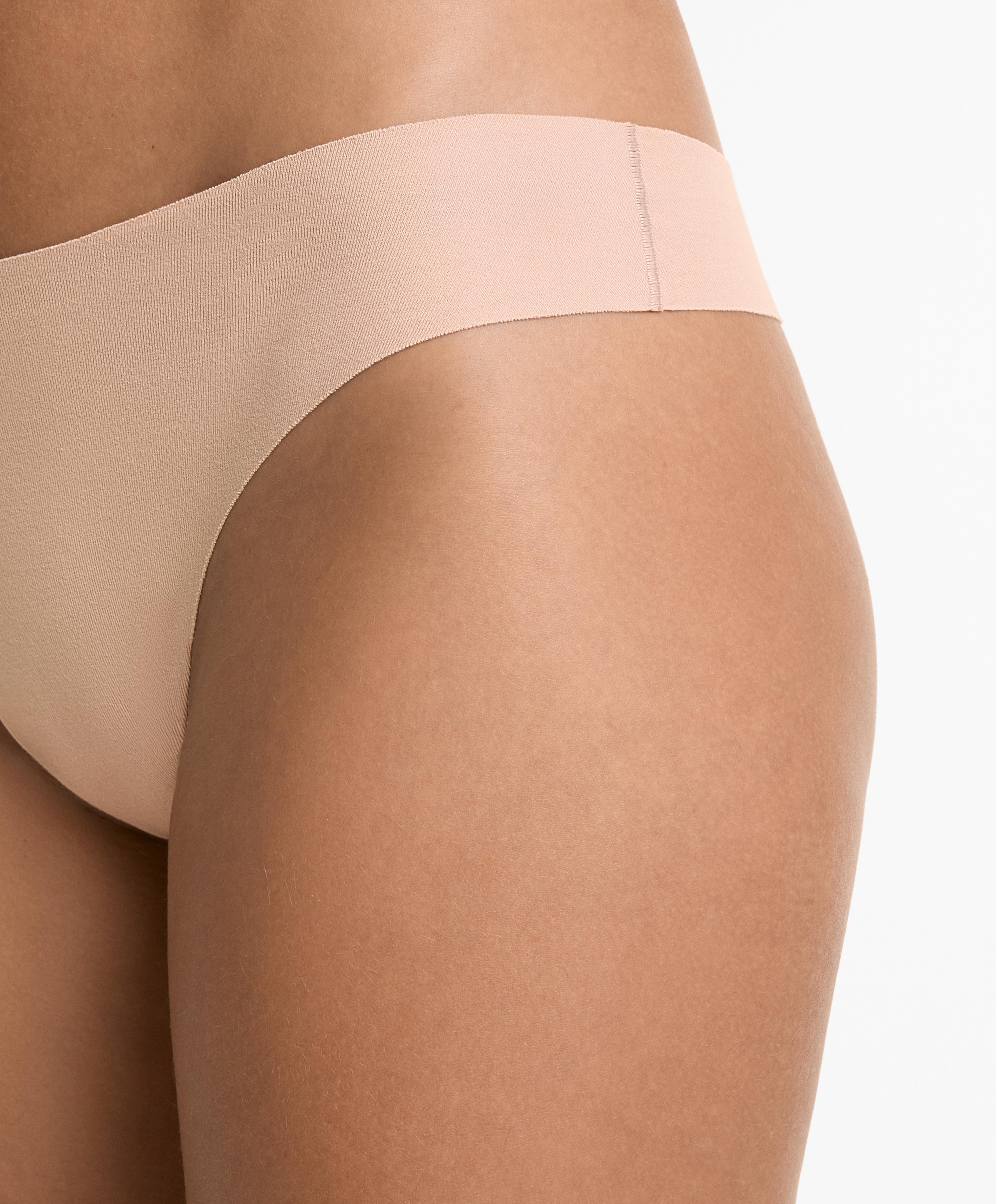 3 invisible cotton blend thong briefs