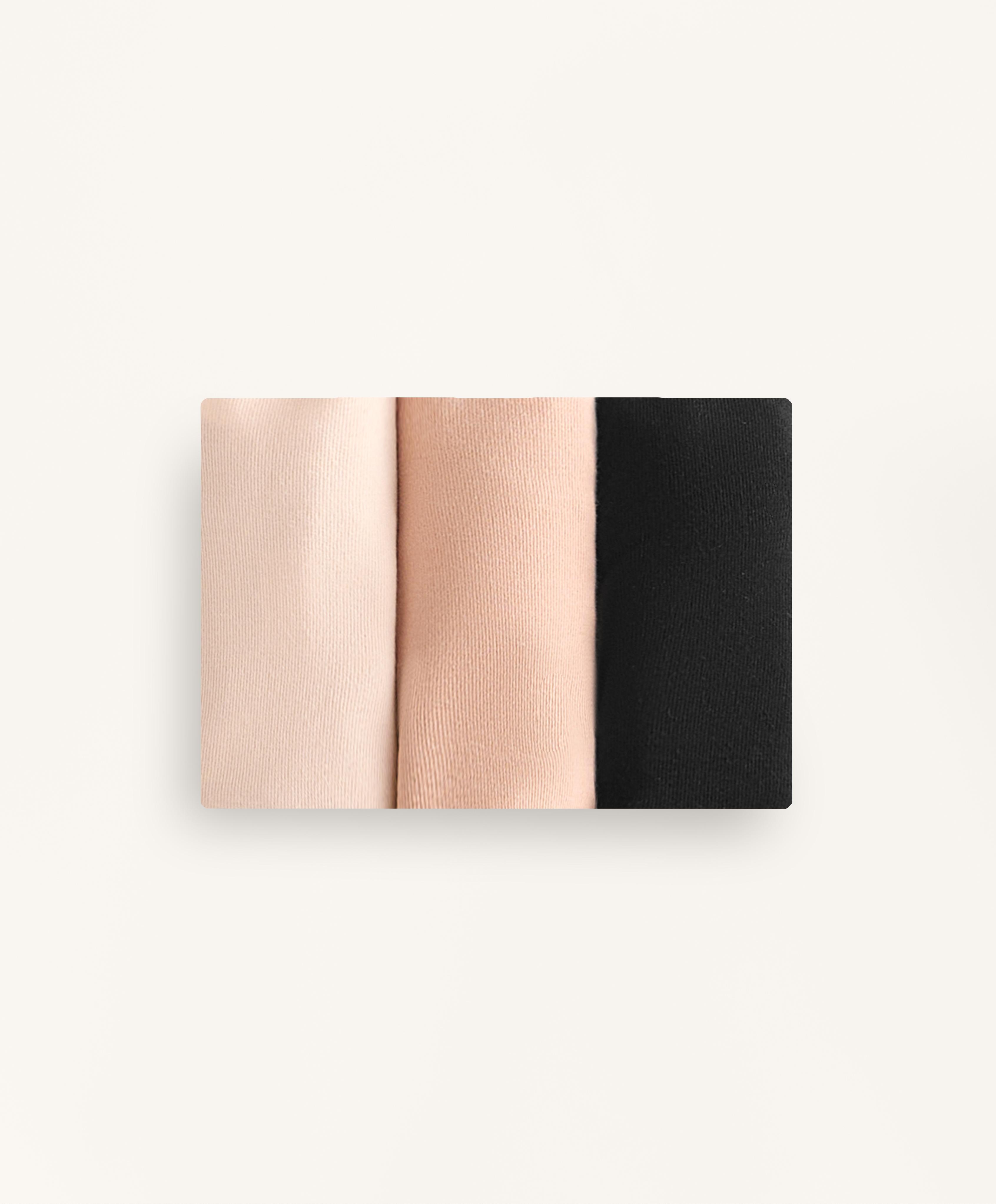 3 invisible cotton blend thong briefs