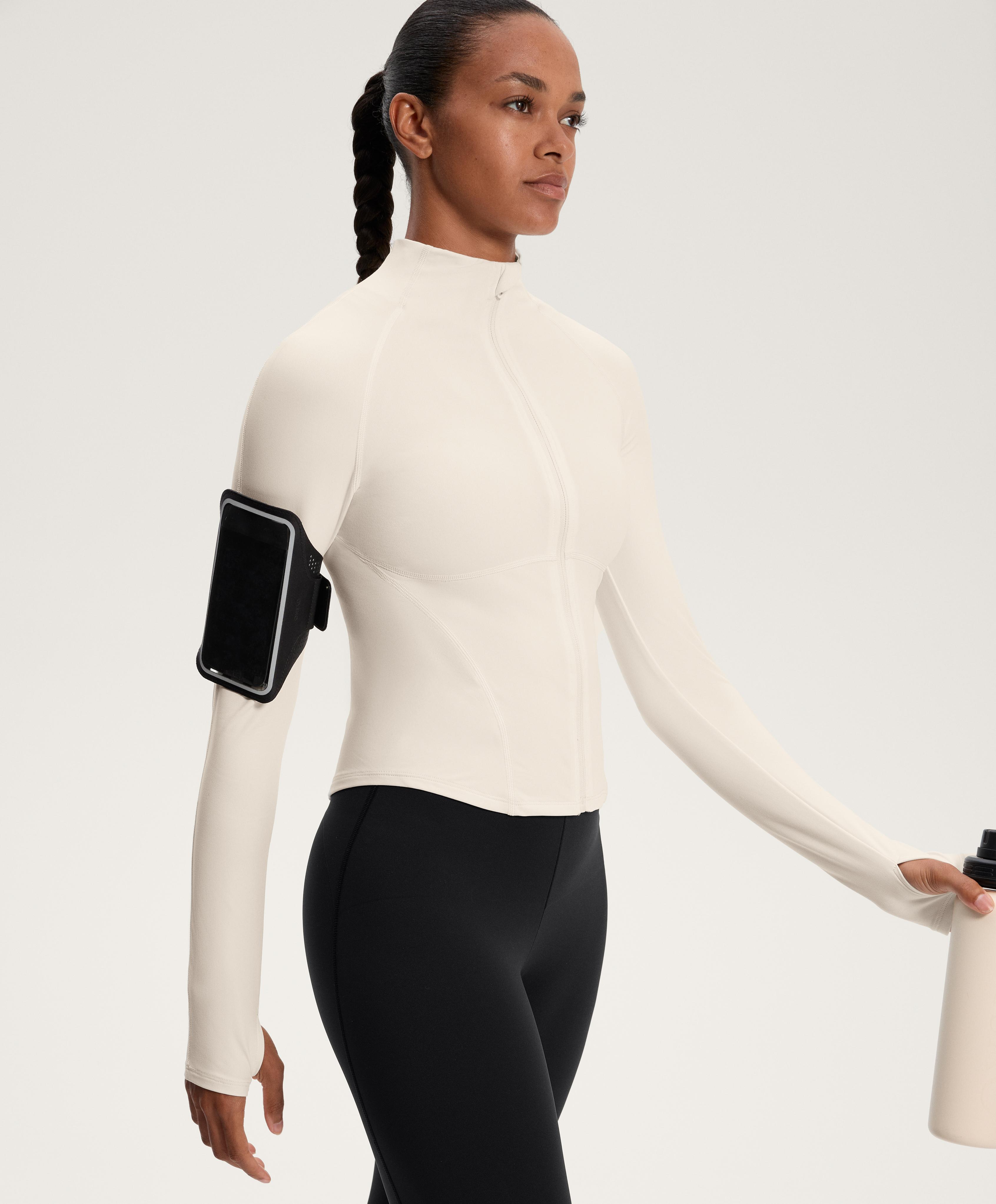 Touchscreen armband phone holder