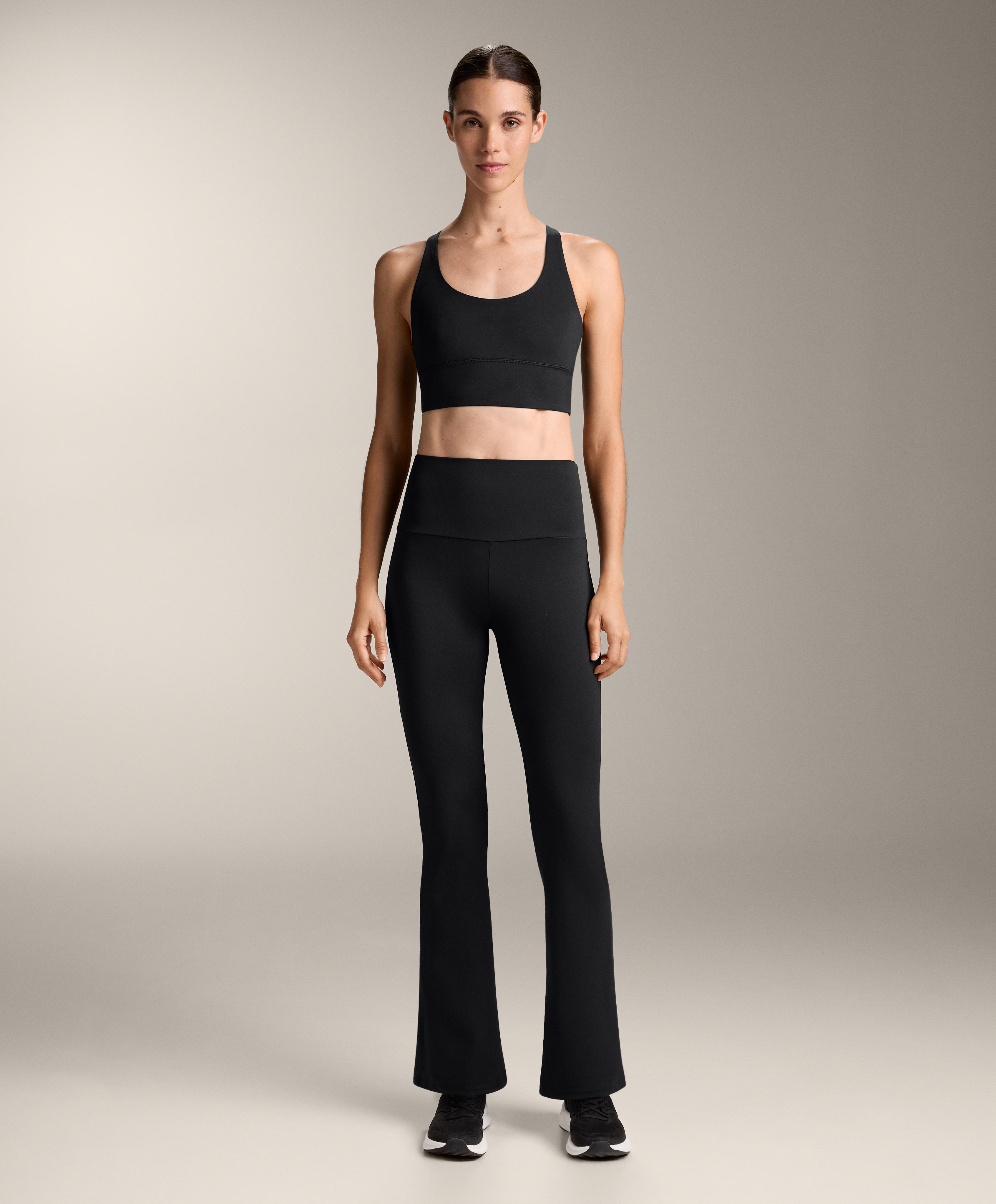 Black super-high-rise Comfortlux flare total look and bra