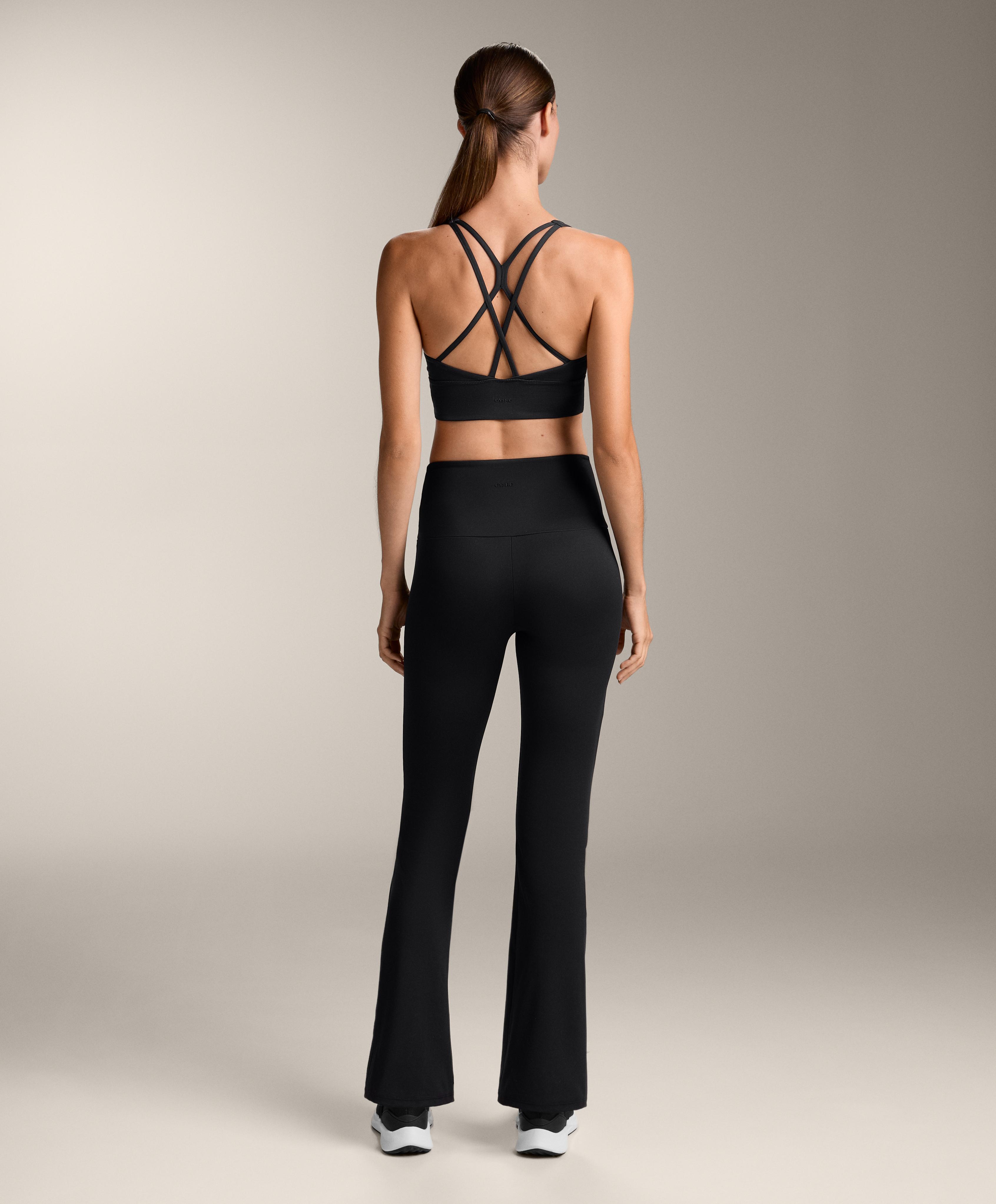 Black super-high-rise Comfortlux flare total look and bra