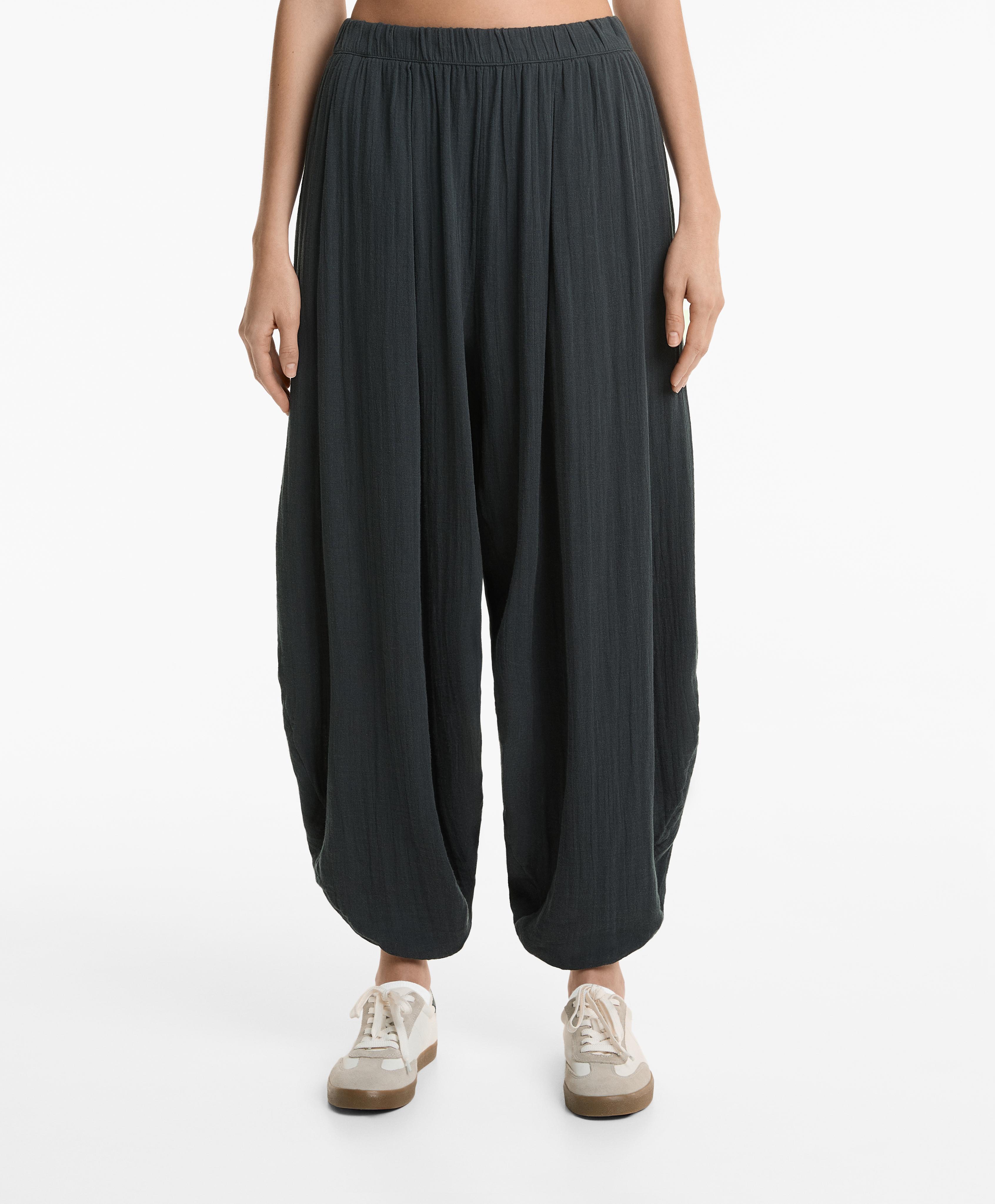100% cotton balloon trousers