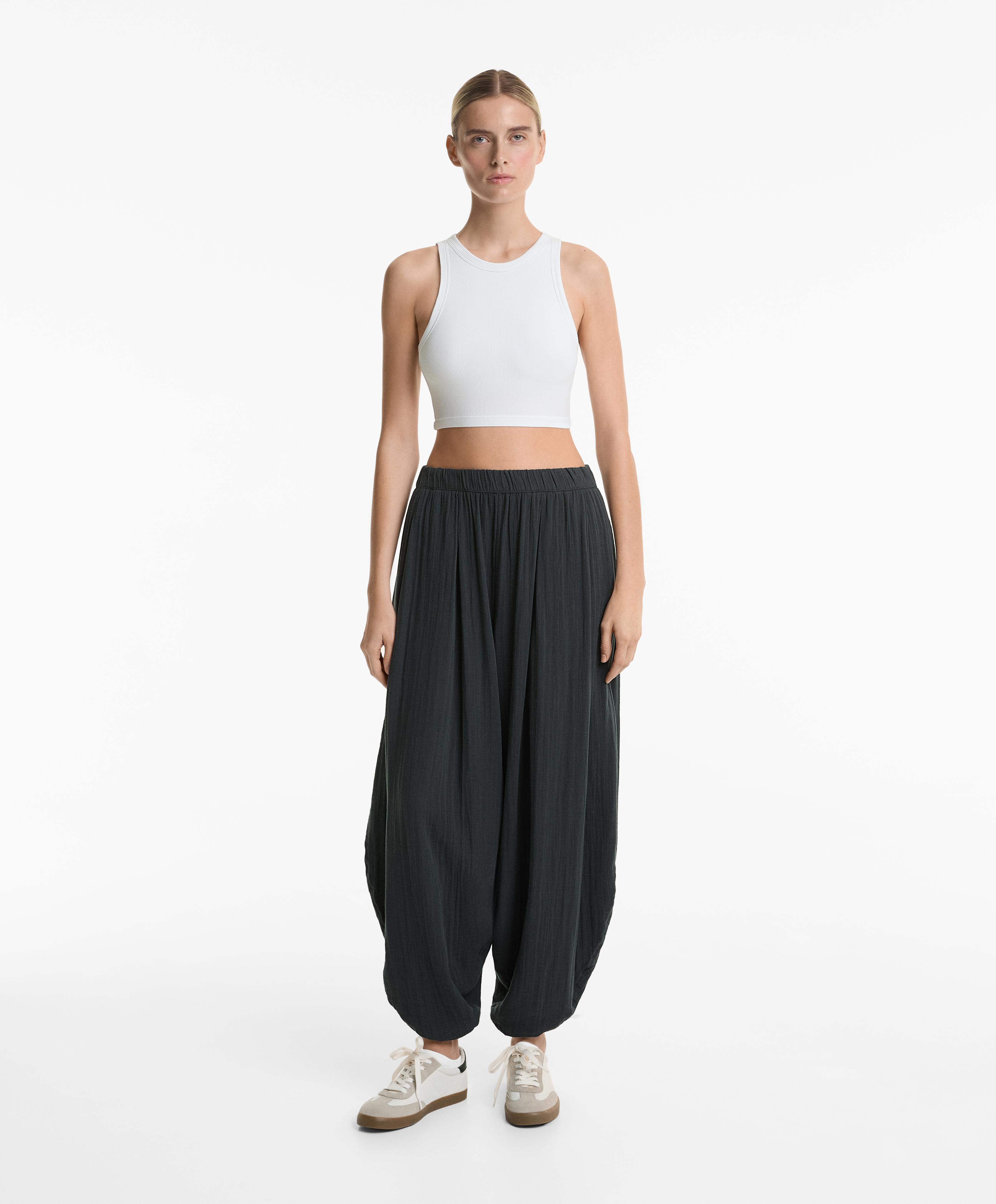 100% cotton balloon trousers