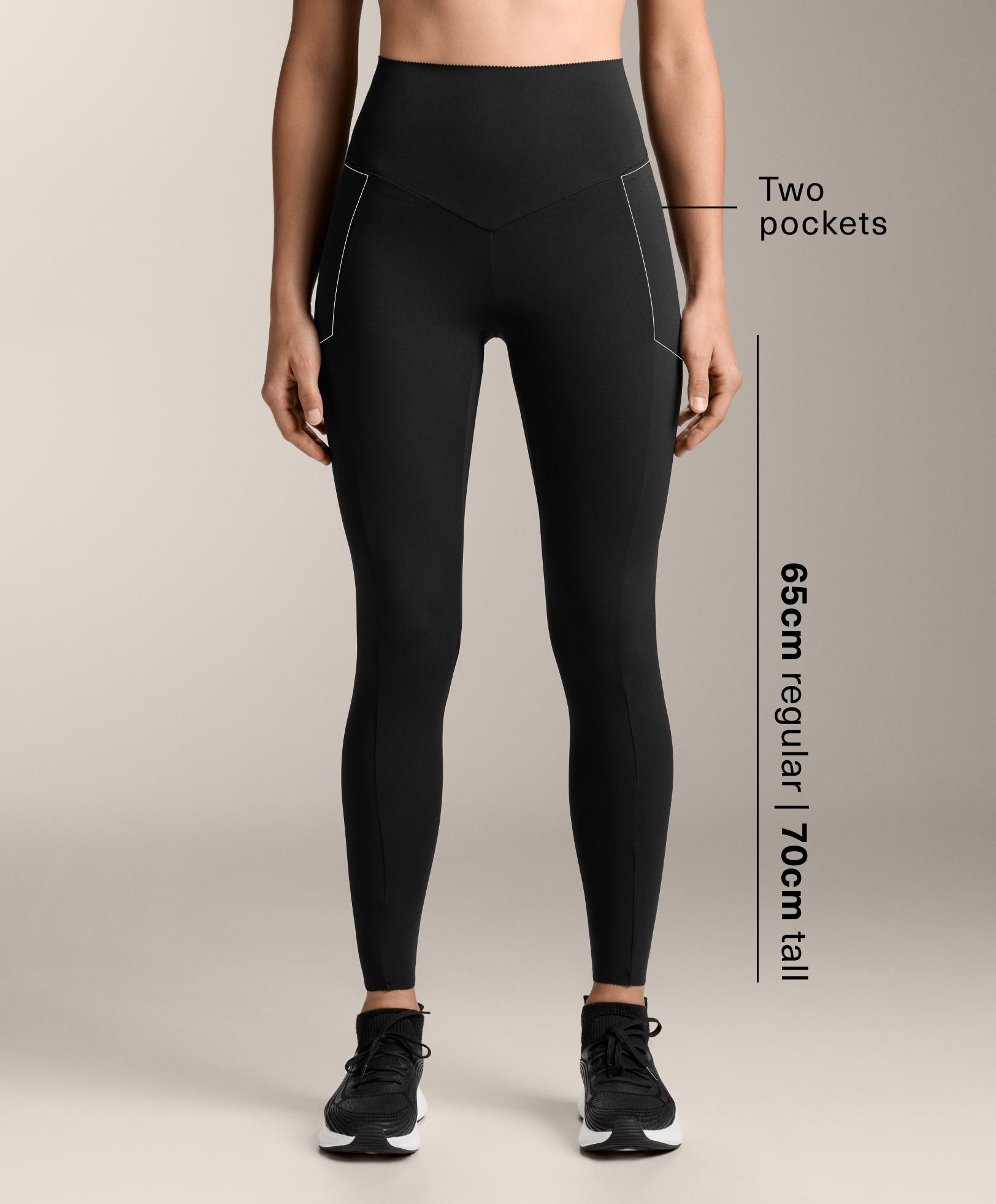 High-rise Compressive ankle-length leggings with pocket