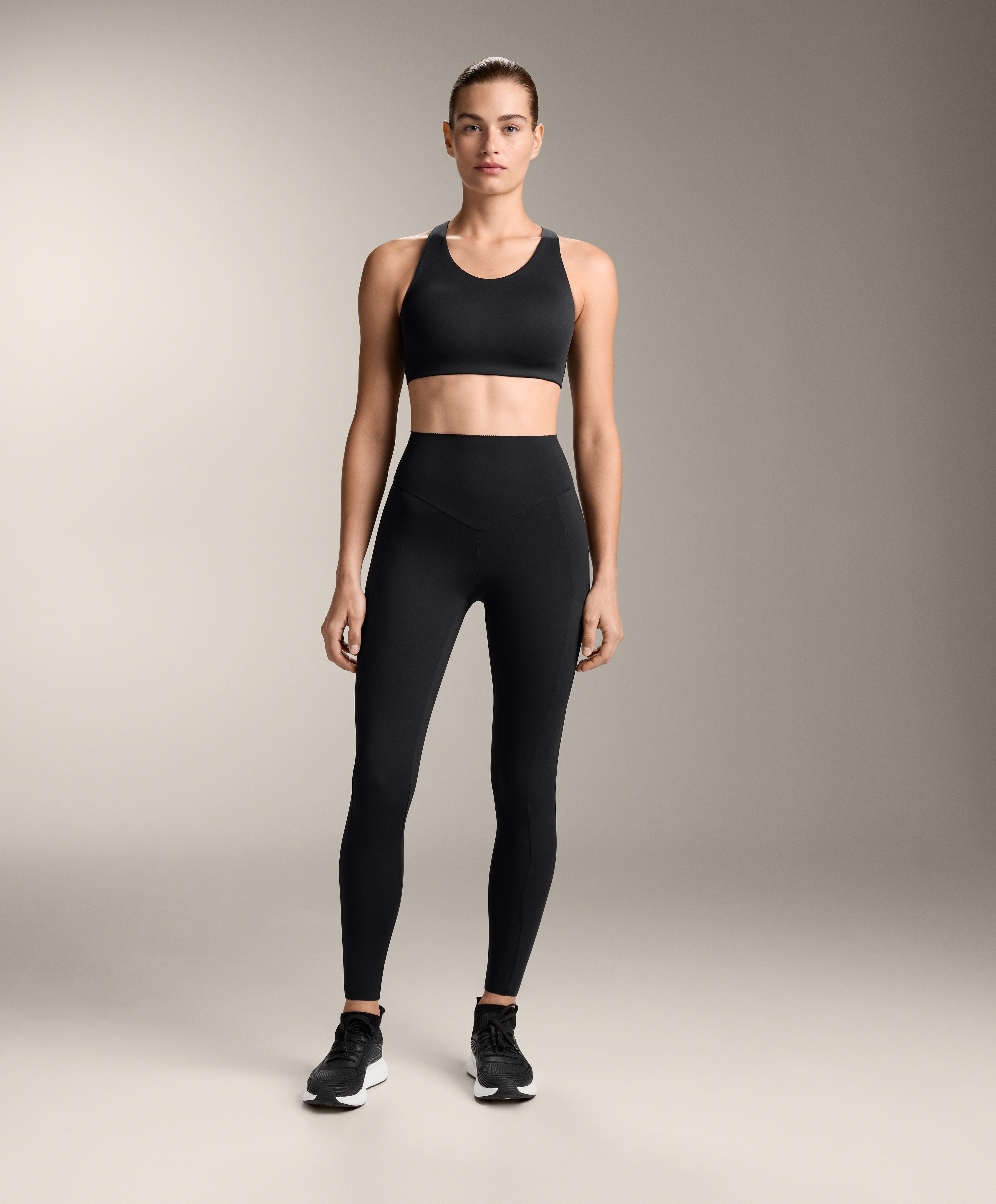 High-rise Compressive ankle-length leggings with pocket