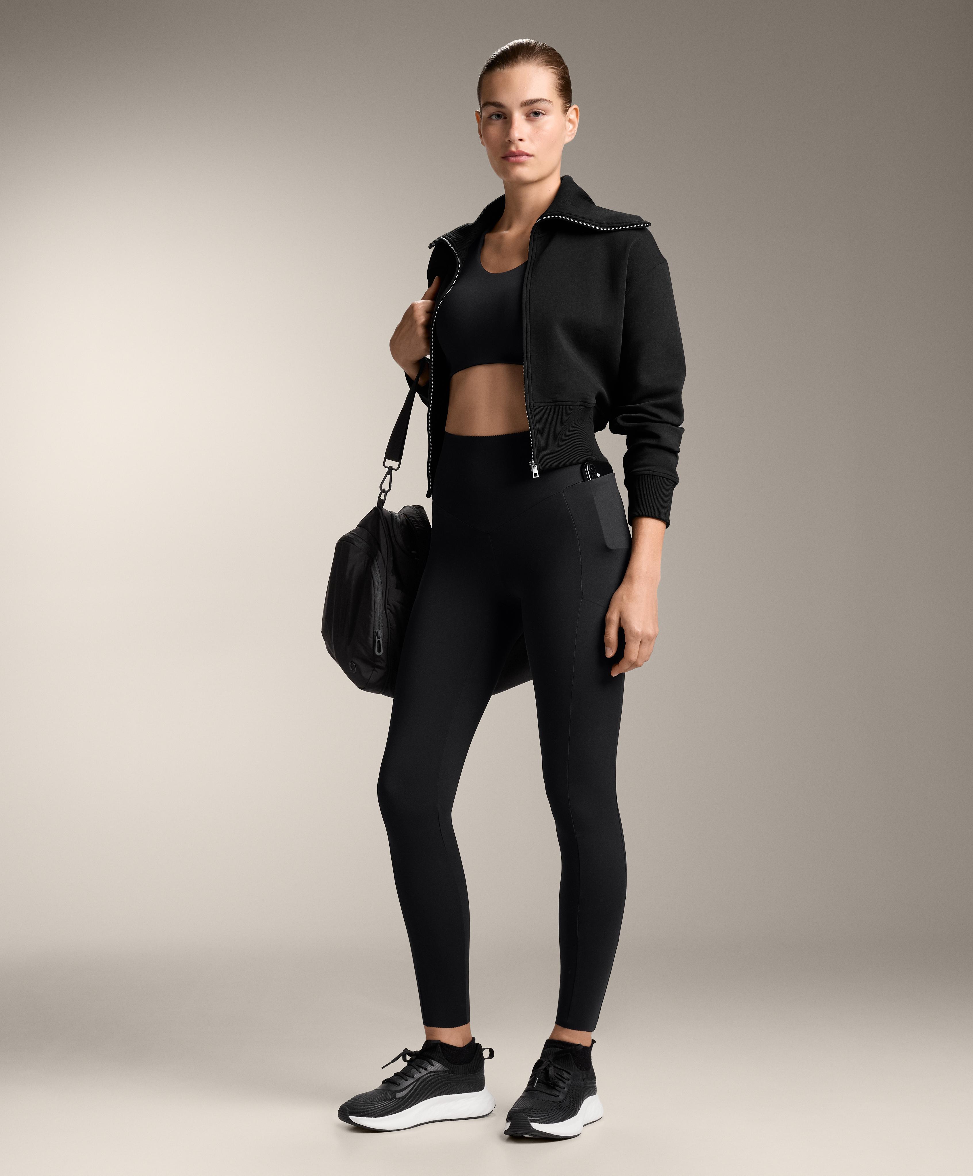 High-rise Compressive ankle-length leggings with pocket