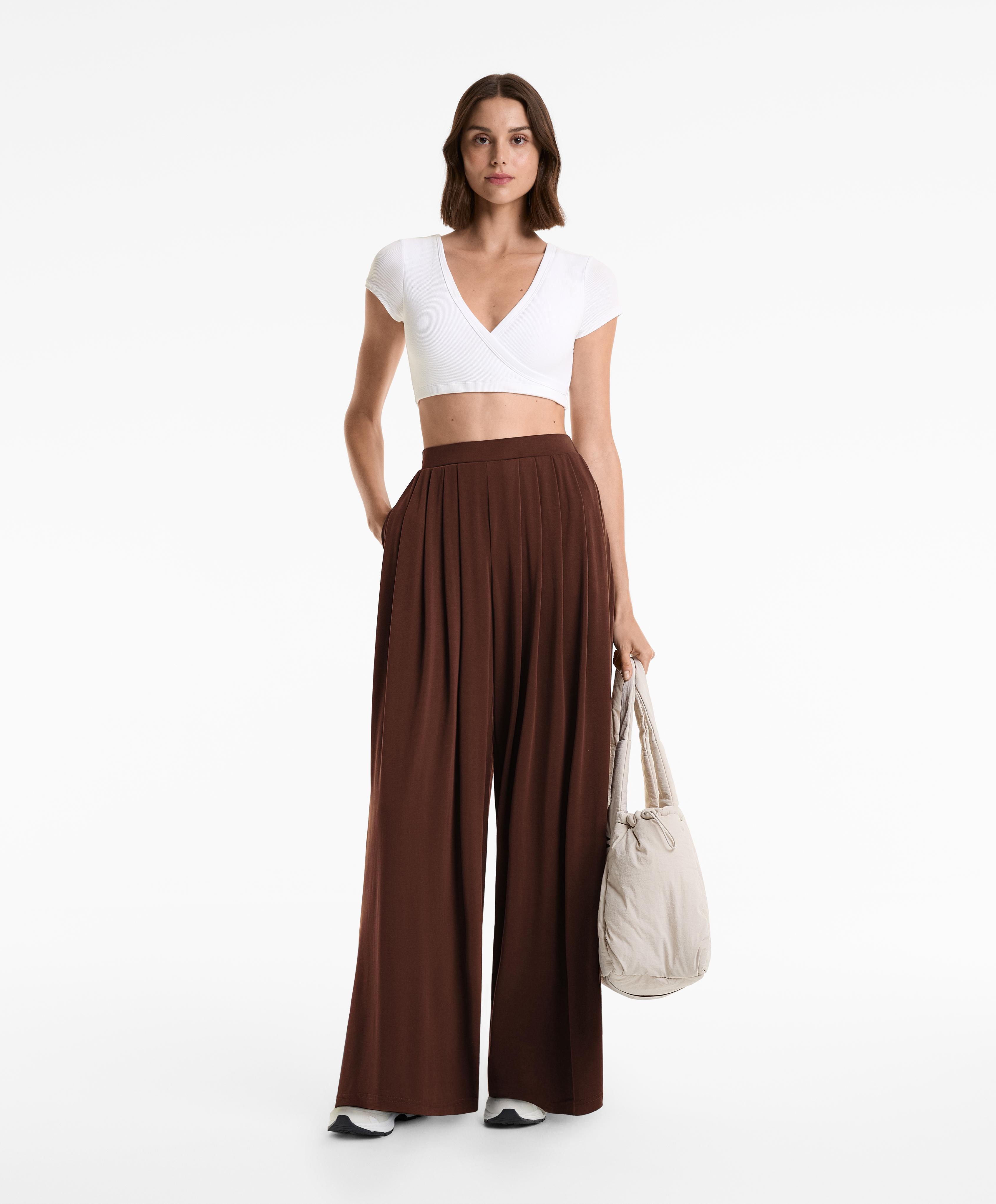 Extra wide modal blend trousers